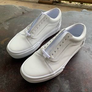 White leather Vans